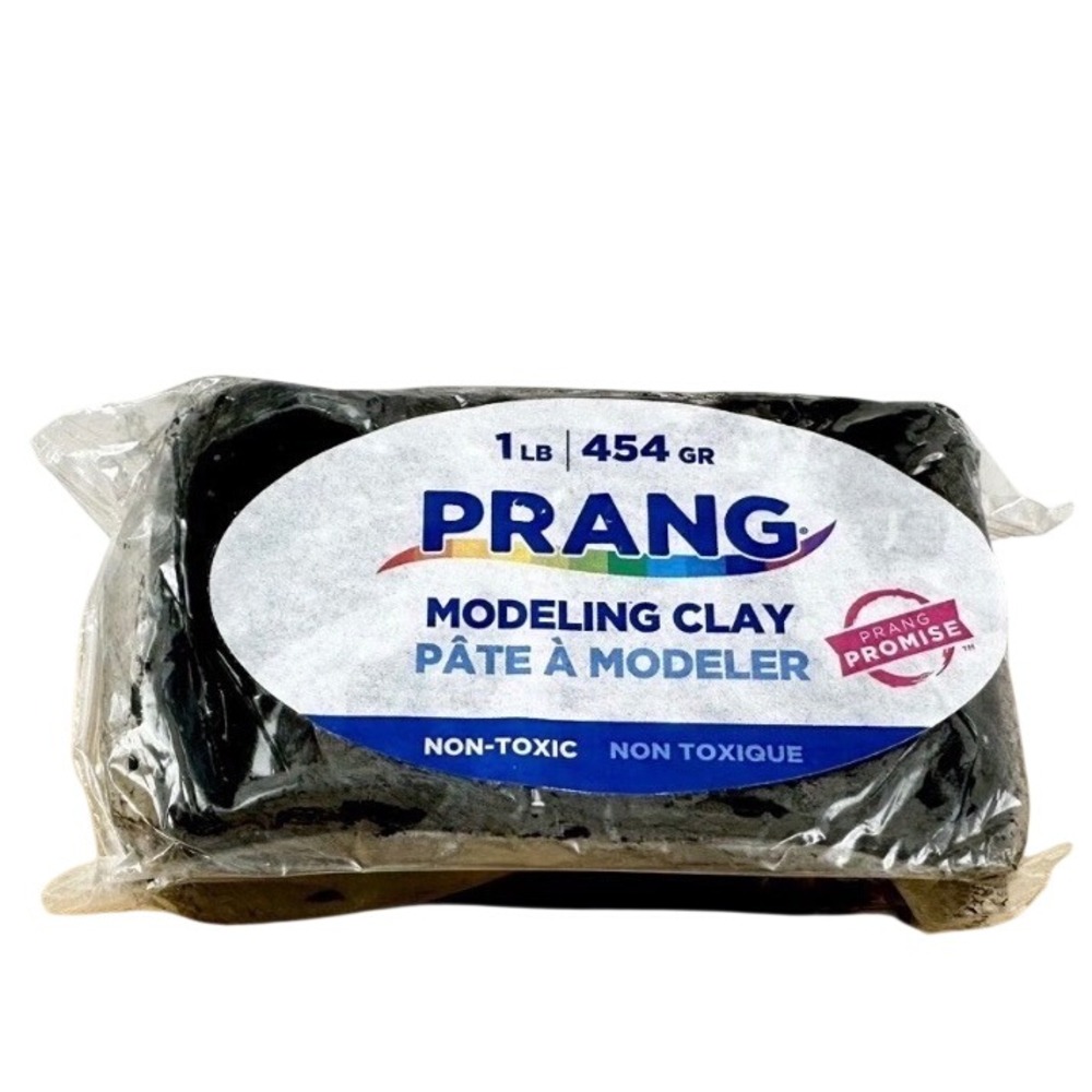 Prang Modeling Clay Black 1lb 454g Non-Toxic Pliable Sculpting Block X00789-0001